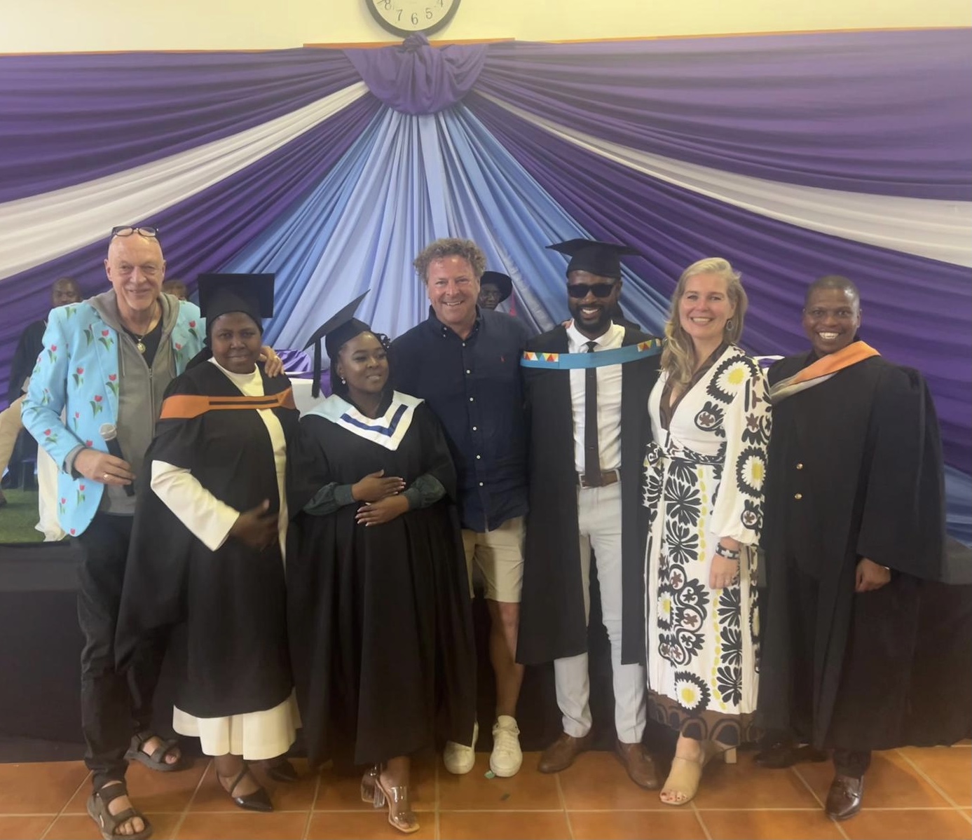 vlnr ricus dullaert, sr. colette, sibongile shabalala, chris goedhart, absolom mpfafi, marike van seeters, thabo zondo
